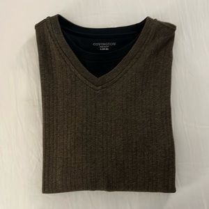 Covington Men’s Long Sleeve Shirt, Brown with Liner, Small